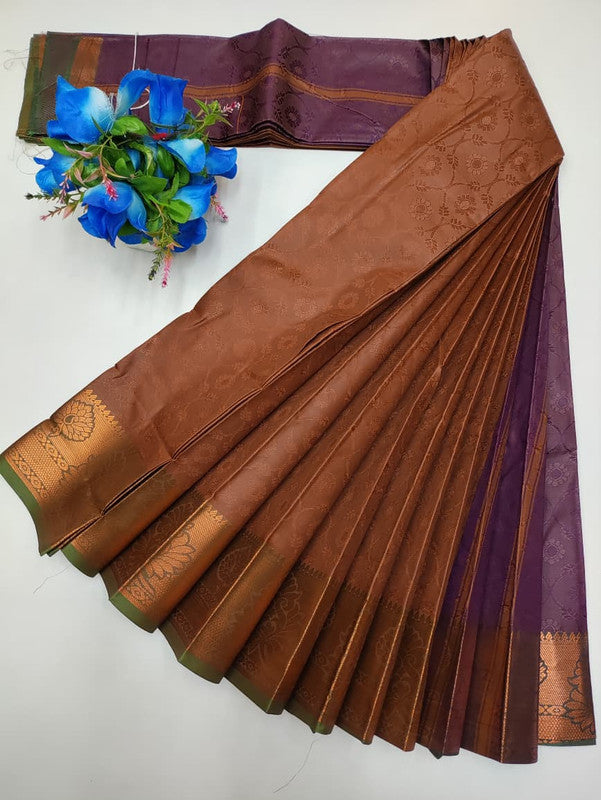 Premium Poontamil Soft Silk Saree with |Jacquard Blouse| PPC206