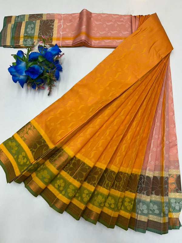 Premium Poontamil Soft Silk Saree with |Jacquard Blouse| PPC207 - Sri Sakthi Pugazh Tex - Premium Poontamil