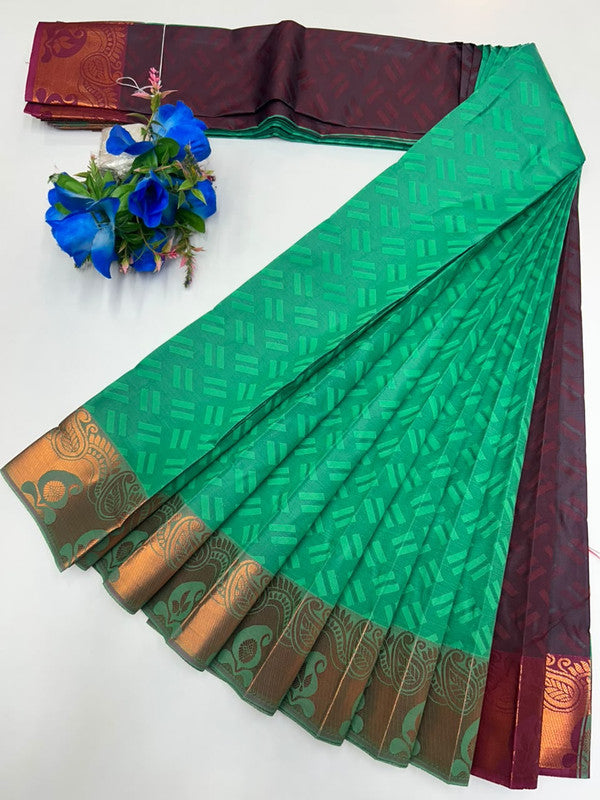 Premium Poontamil Soft Silk Saree with |Jacquard Blouse| PPC207 - Sri Sakthi Pugazh Tex - Premium Poontamil
