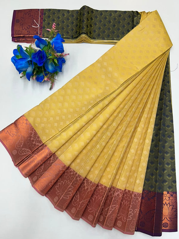 Premium Poontamil Soft Silk Saree with |Jacquard Blouse| PPC207 - Sri Sakthi Pugazh Tex - Premium Poontamil