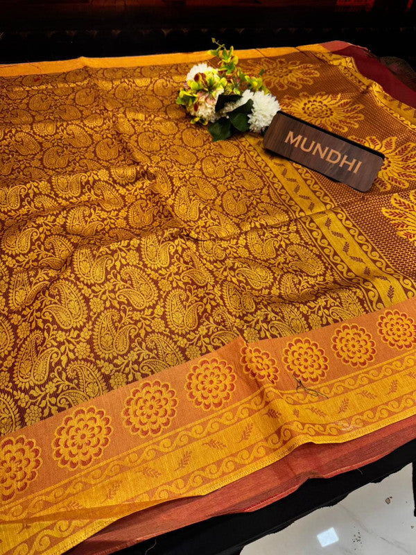 Summer Cool Cotton Saree in Cotton Type Fabric for Wedding Wear