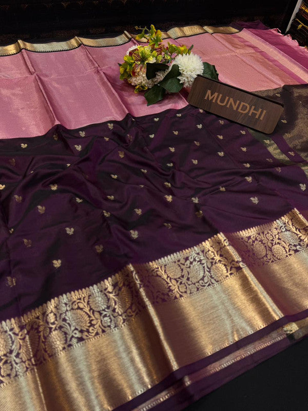 Radha Krishna Banarasi Raw Silk | Zari Work for Women | FV115
