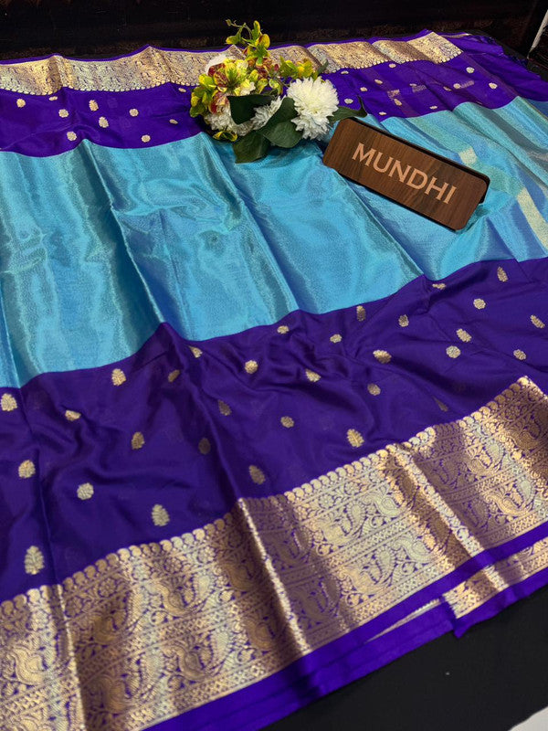 Radha Krishna Banarasi Raw Silk | Zari Work for Women | FV114