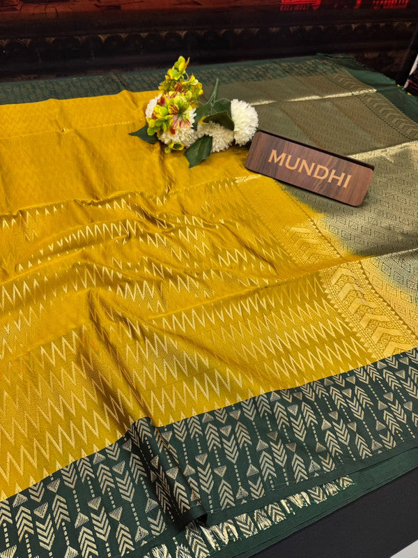 Shop the Pugazhini Soft Silk Saree with elegant zari work