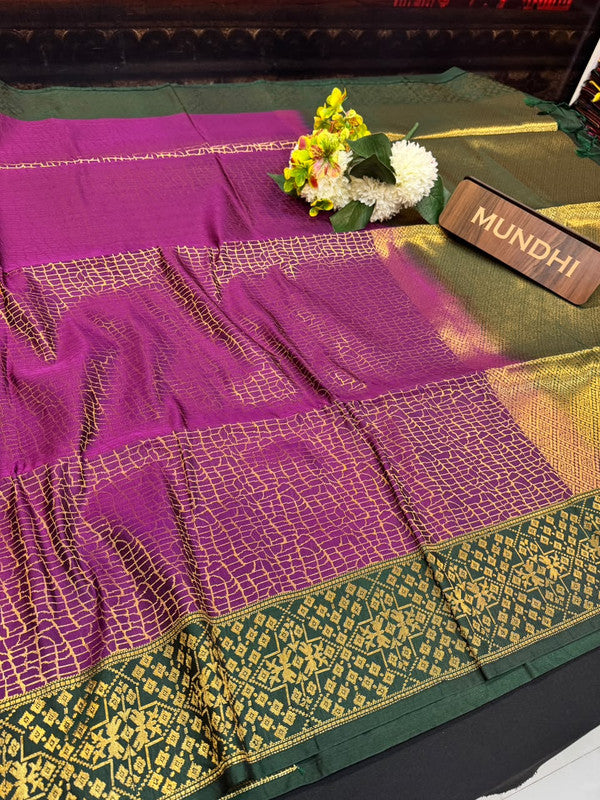 Shop the Pugazhini Soft Silk Saree with elegant zari work
