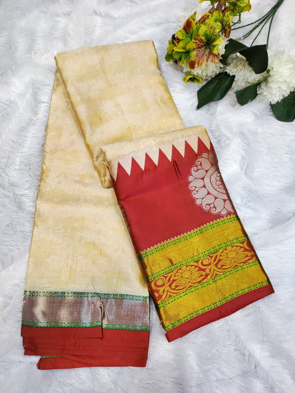 Suba Oviya Pattu Mix Wedding Saree SV46