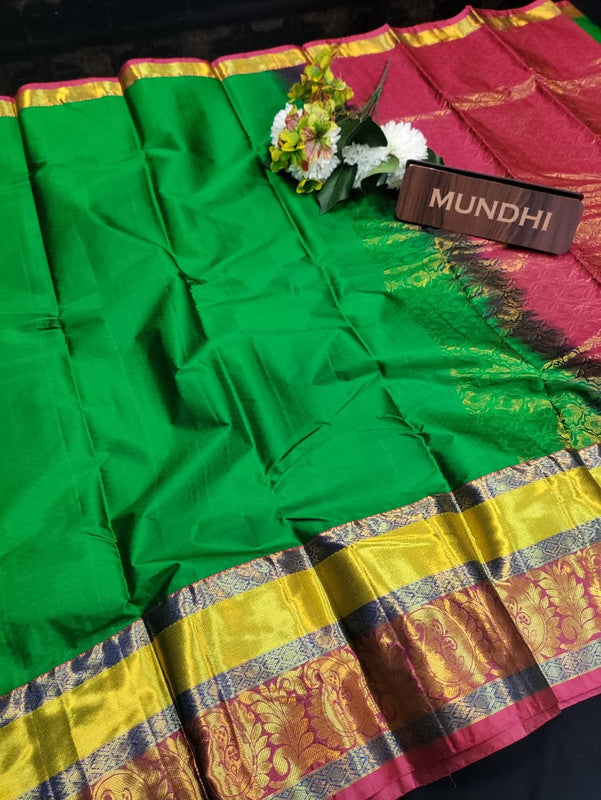 Suba Oviya Pattu Mix Wedding Saree SV67