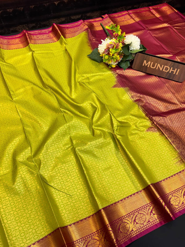 Upgrade your saree collection with the Vennila Semi Silk Saree and bring effortless elegance to every occasion.