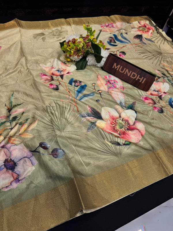 Ivory Fancy Saree VFS19