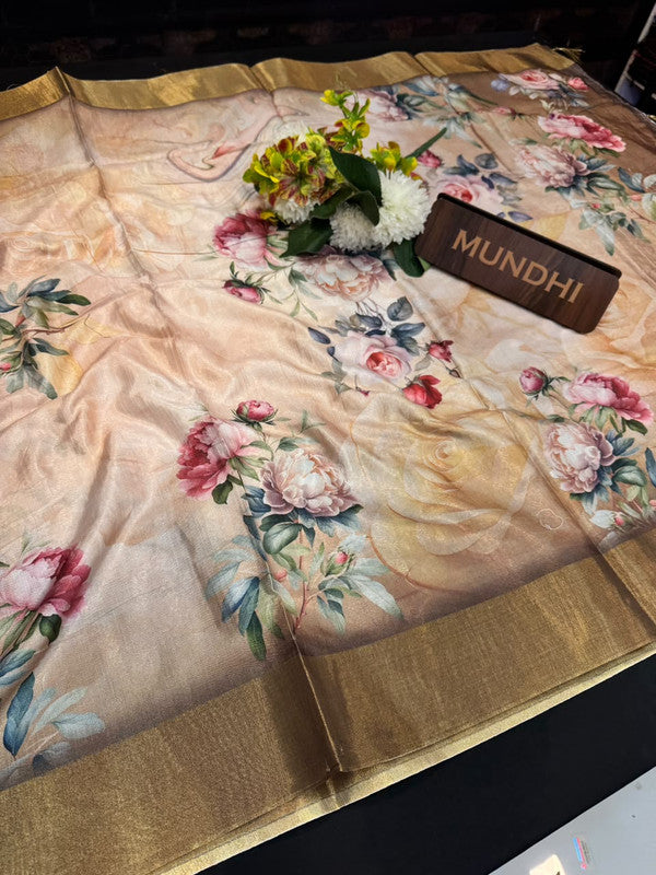 Ivory Fancy Saree VFS22