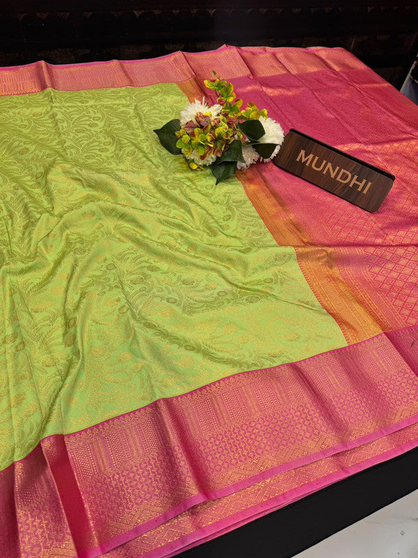 Upgrade your saree collection with the Vennila Semi Silk Saree and bring effortless elegance to every occasion.