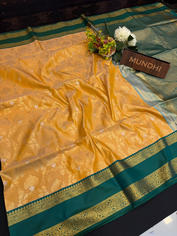 Upgrade your saree collection with the Vennila Semi Silk Saree and bring effortless elegance to every occasion.