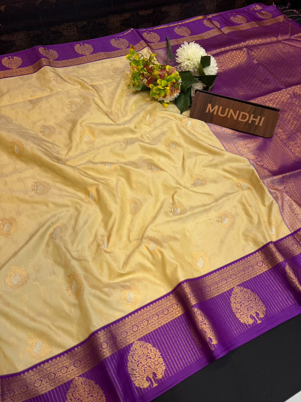 Upgrade your saree collection with the Vennila Semi Silk Saree and bring effortless elegance to every occasion.