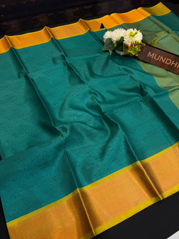 Experience the perfect balance of luxury and tradition with the New Celebrity Tissue Zari Saree.