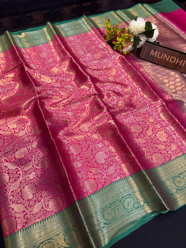 Experience the perfect balance of luxury and tradition with the New Celebrity Tissue Zari Saree.