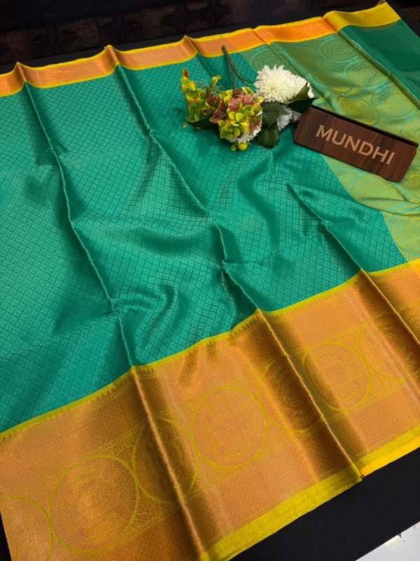 Experience the perfect balance of luxury and tradition with the New Celebrity Tissue Zari Saree.
