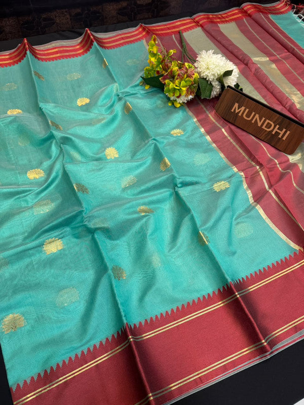 Experience the perfect balance of luxury and tradition with the New Celebrity Tissue Zari Saree.