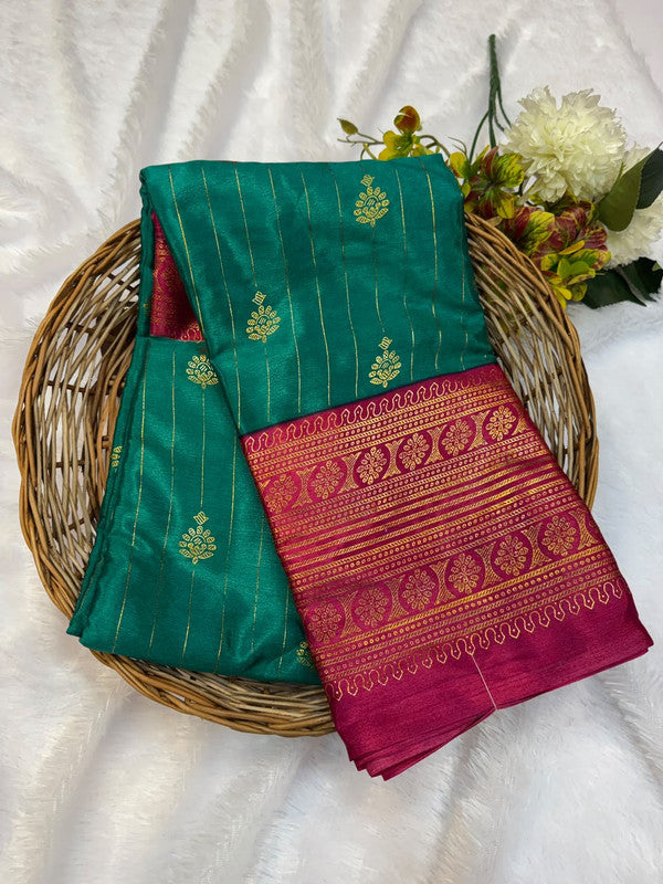 Crepe Silk Foil Print Saree for Party Wear