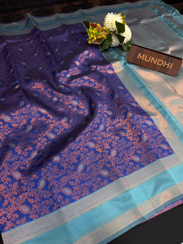 Retta Patta Pavishna Soft Silk Saree | Jacquard Blouse| RTP38 - Sri Sakthi Pugazh Tex - Retta Patta Pavishna