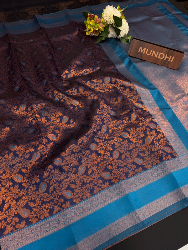 Retta Patta Pavishna Soft Silk Saree | Jacquard Blouse| RTP38 - Sri Sakthi Pugazh Tex - Retta Patta Pavishna