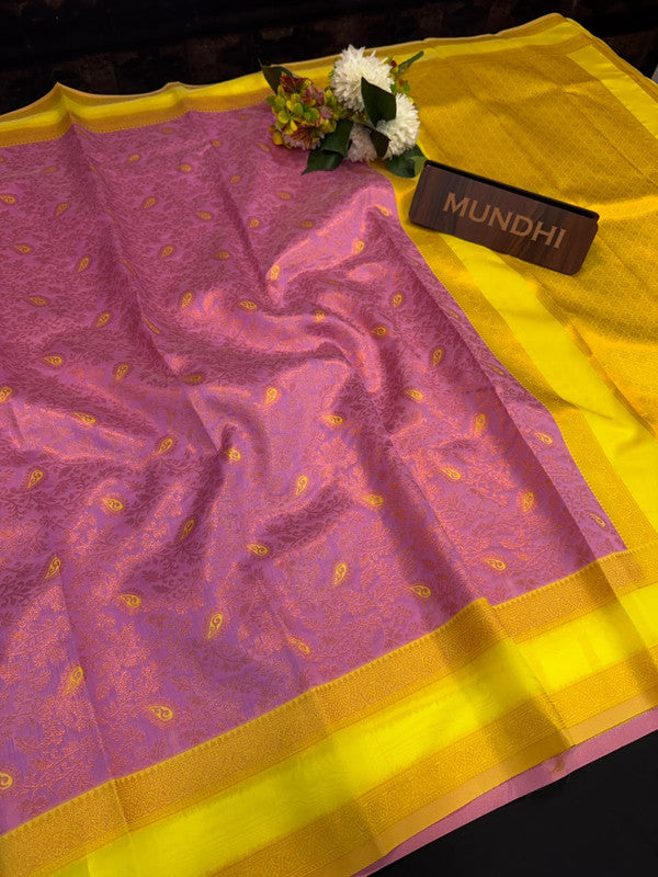 Retta Patta Pavishna Soft Silk Saree | Jacquard Blouse| RTP38 - Sri Sakthi Pugazh Tex - Retta Patta Pavishna