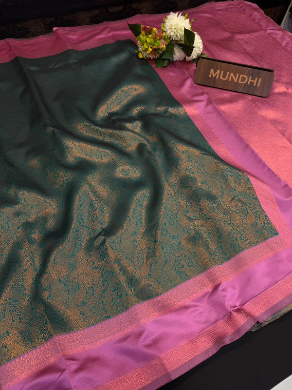 Retta Patta Pavishna Soft Silk Saree | Jacquard Blouse| RTP38 - Sri Sakthi Pugazh Tex - Retta Patta Pavishna