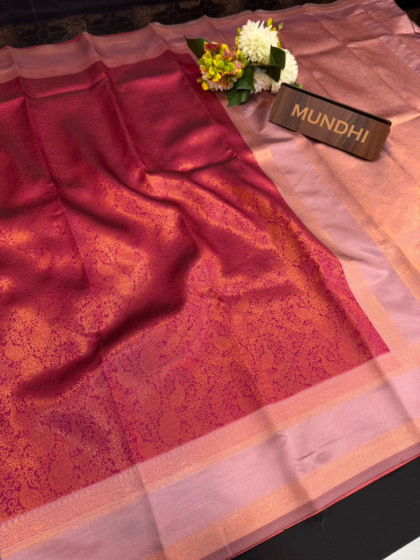Retta Patta Pavishna Soft Silk Saree | Jacquard Blouse| RTP38 - Sri Sakthi Pugazh Tex - Retta Patta Pavishna