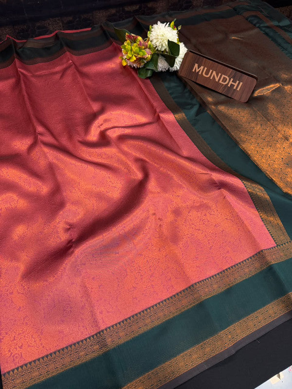 Retta Patta Pavishna Soft Silk Saree | Jacquard Blouse| RTP38 - Sri Sakthi Pugazh Tex - Retta Patta Pavishna