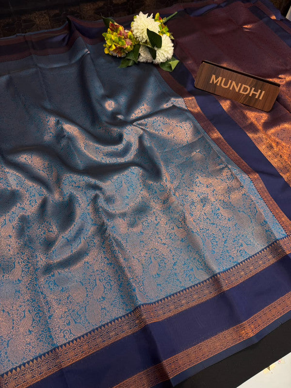 Retta Patta Pavishna Soft Silk Saree | Jacquard Blouse| RTP38 - Sri Sakthi Pugazh Tex - Retta Patta Pavishna