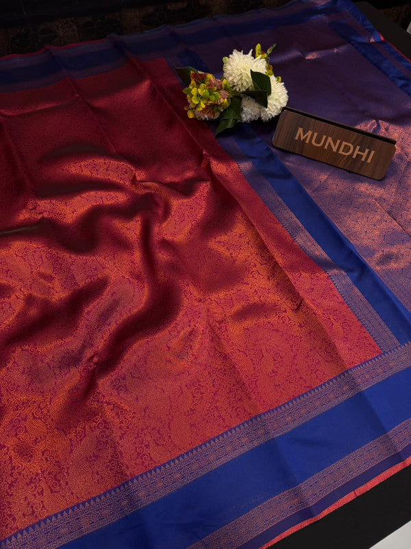 Retta Patta Pavishna Soft Silk Saree | Jacquard Blouse| RTP38 - Sri Sakthi Pugazh Tex - Retta Patta Pavishna