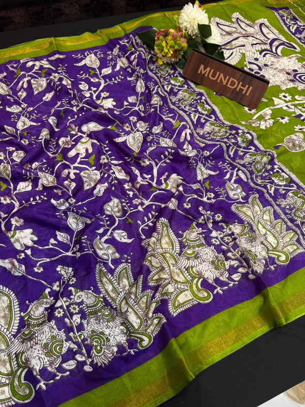 Mul Cotton Saree with Zari Border for Women in India