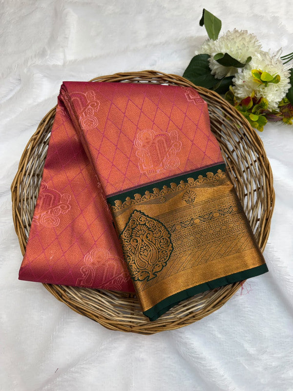 Premium semi silk saree with elegant Zari work