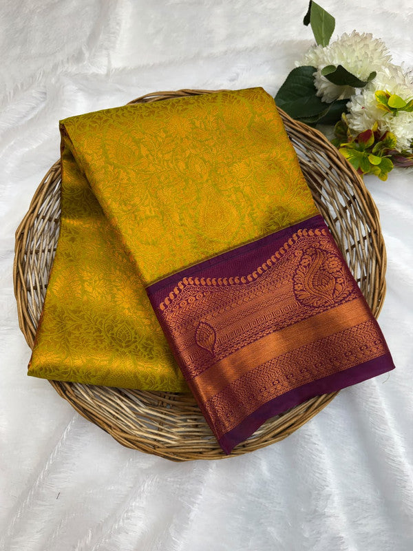Premium semi silk saree with elegant Zari work