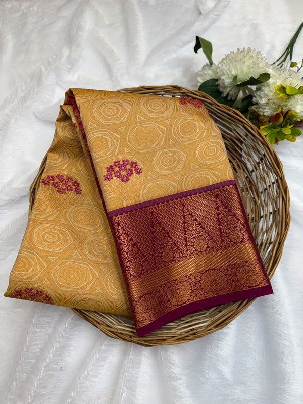 Premium semi silk saree with elegant Zari work
