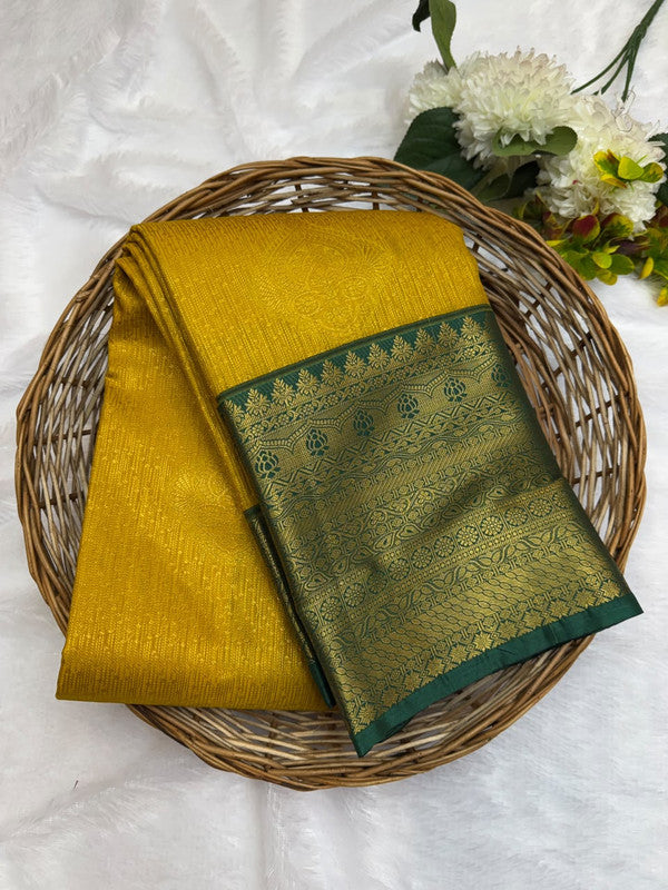 Premium semi silk saree with elegant Zari work