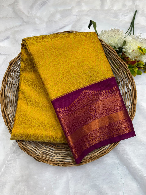 Premium semi silk saree with elegant Zari work