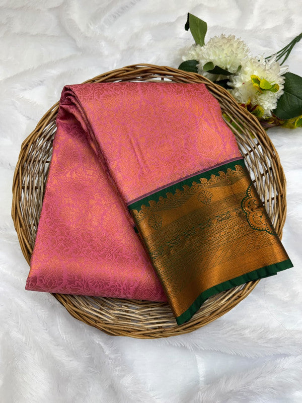 Premium semi silk saree with elegant Zari work