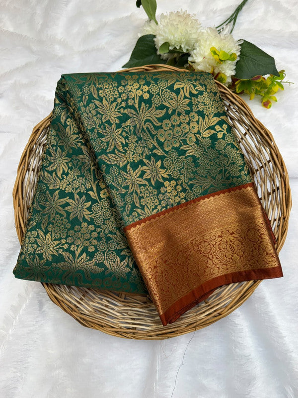 Premium semi silk saree with elegant Zari work