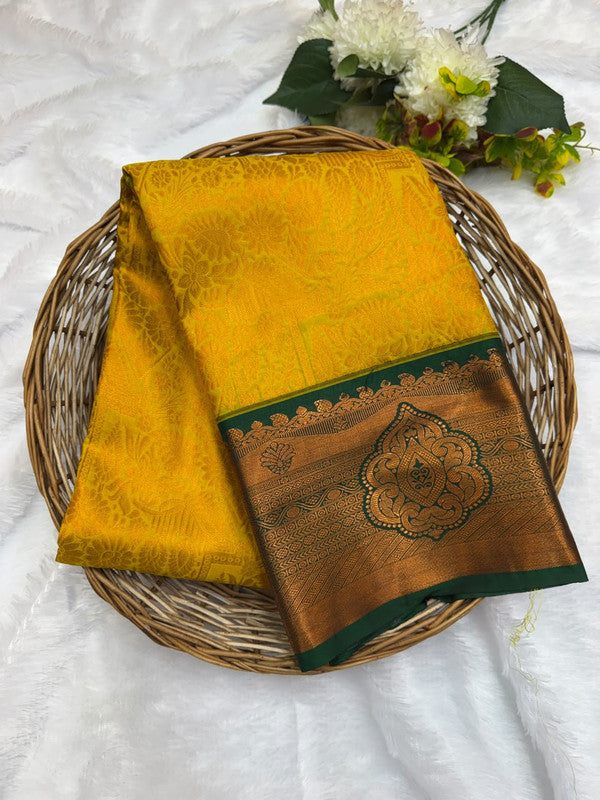 Premium semi silk saree with elegant Zari work