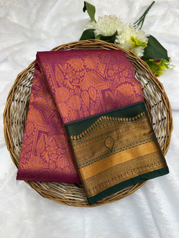 Premium semi silk saree with elegant Zari work