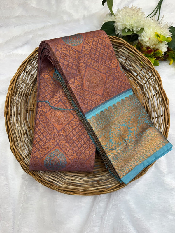Premium semi silk saree with elegant Zari work
