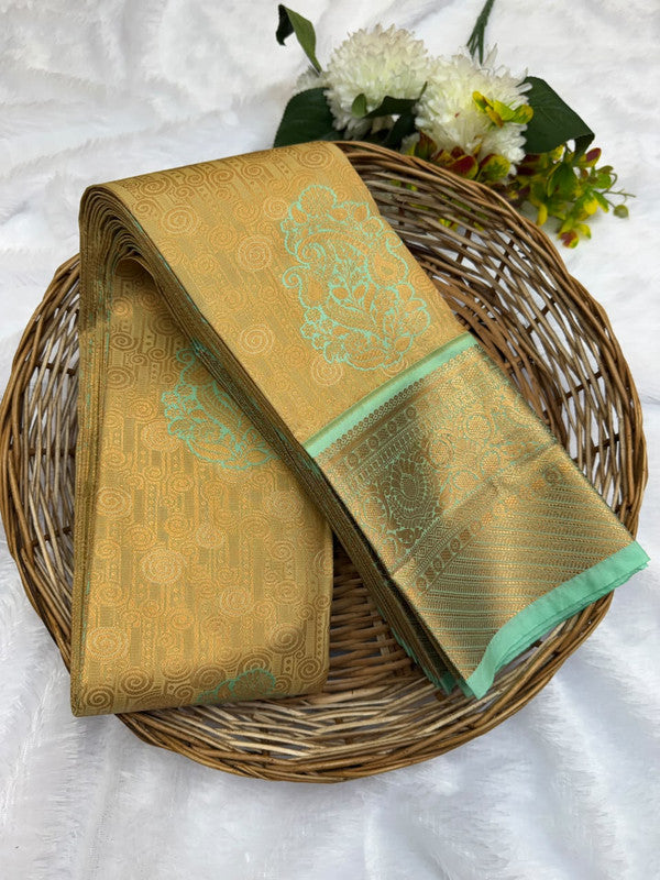 Premium semi silk saree with elegant Zari work