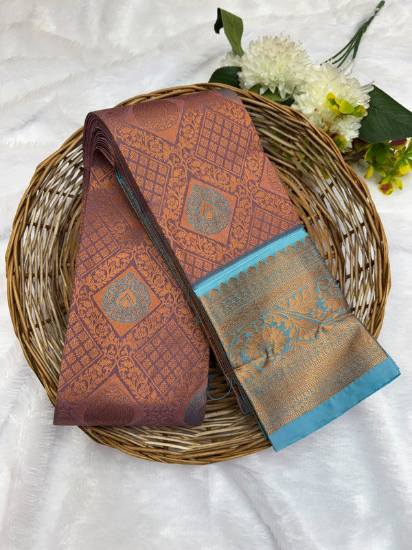 Premium semi silk saree with elegant Zari work