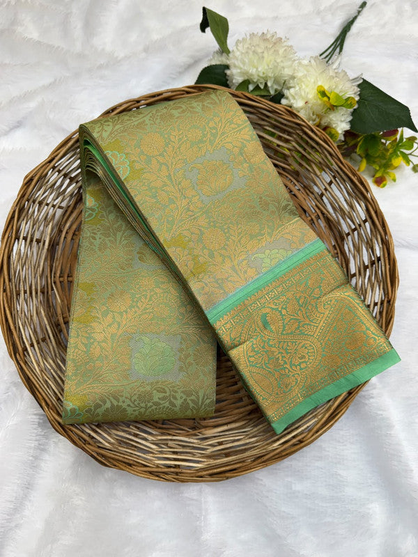 Premium semi silk saree with elegant Zari work
