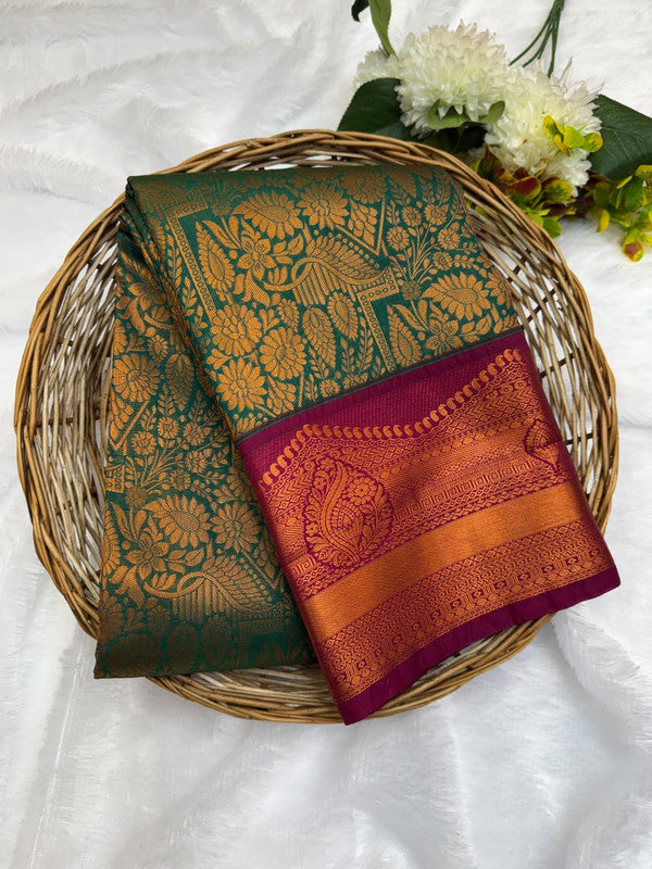 Premium semi silk saree with elegant Zari work