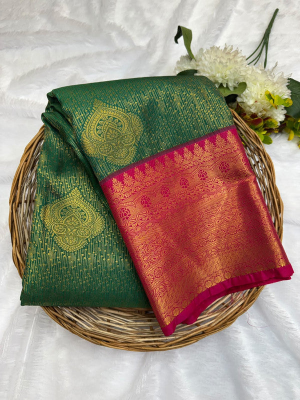 Premium semi silk saree with elegant Zari work