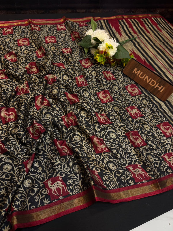 Lemon Cotton Saree with Zari Border for Women in India