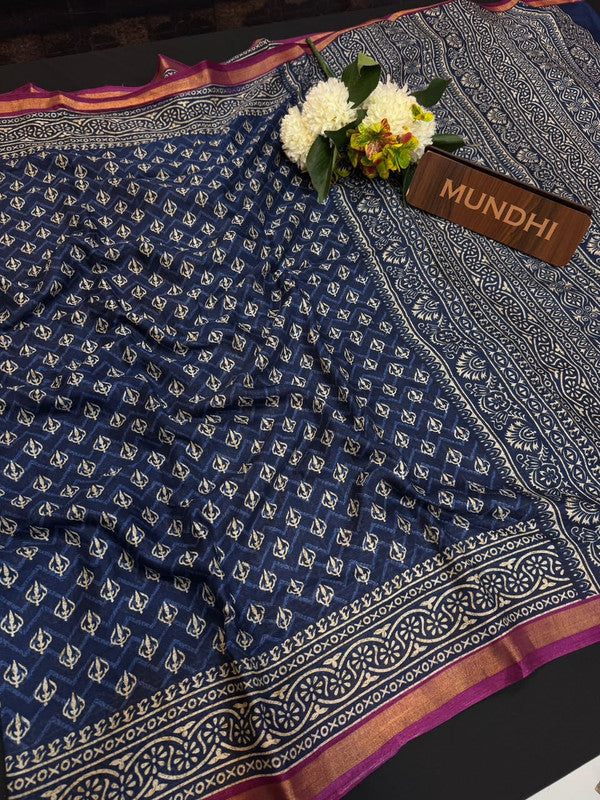 Siddhanth Blue Libas Fancy Sarees in fancy fabric for party wear