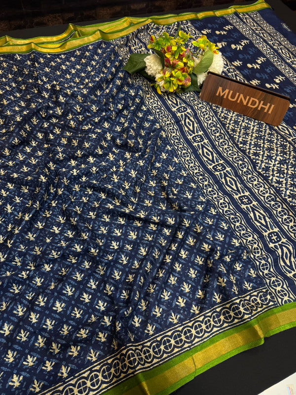 Siddhanth Blue Libas Fancy Sarees in fancy fabric for party wear