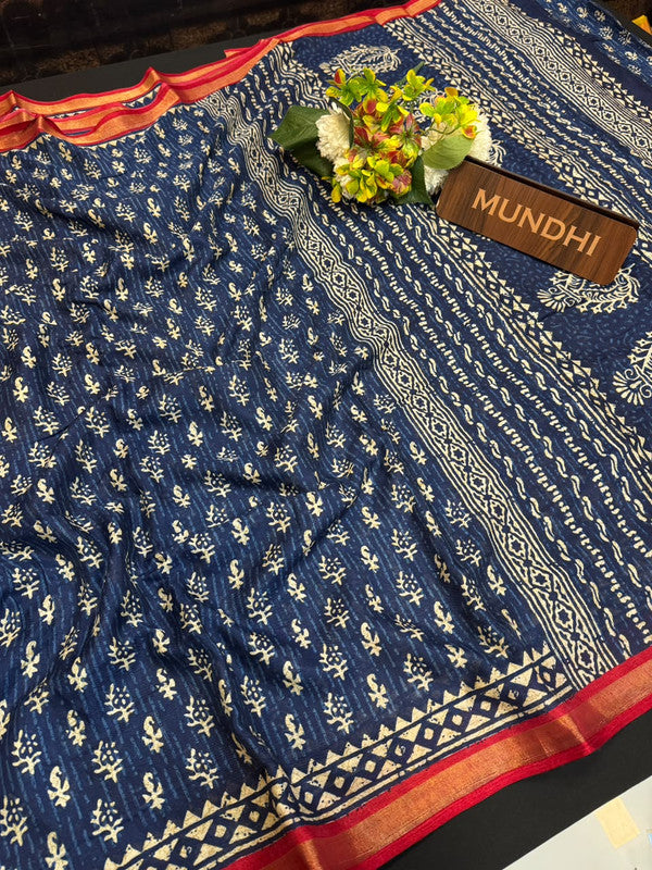 Siddhanth Blue Libas Fancy Sarees in fancy fabric for party wear